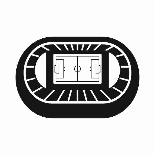 Stadium top view icon in simple style on a white background vector illustration