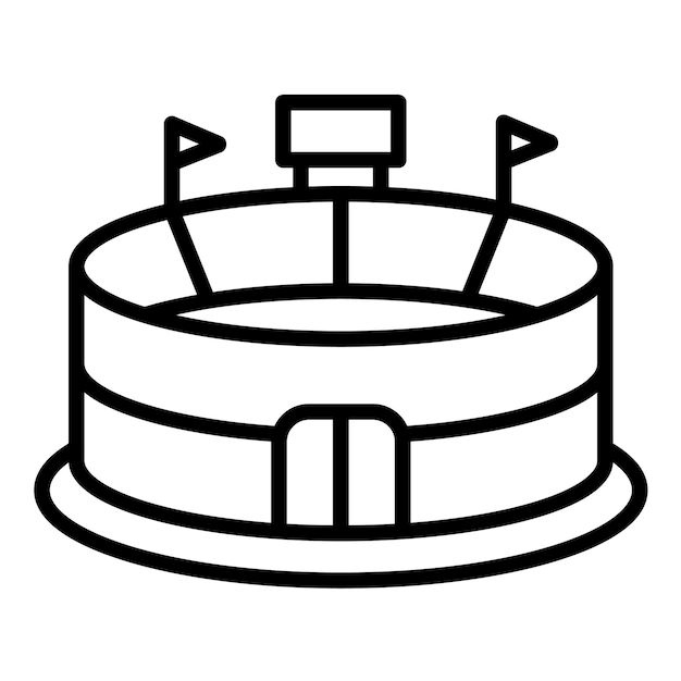 Stile di illustrazione vettoriale dello stadio