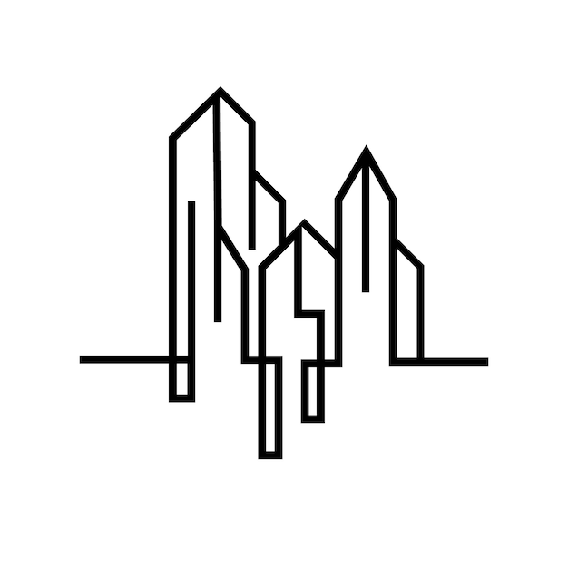 stads skyline achtergrond vector illustratie ontwerp