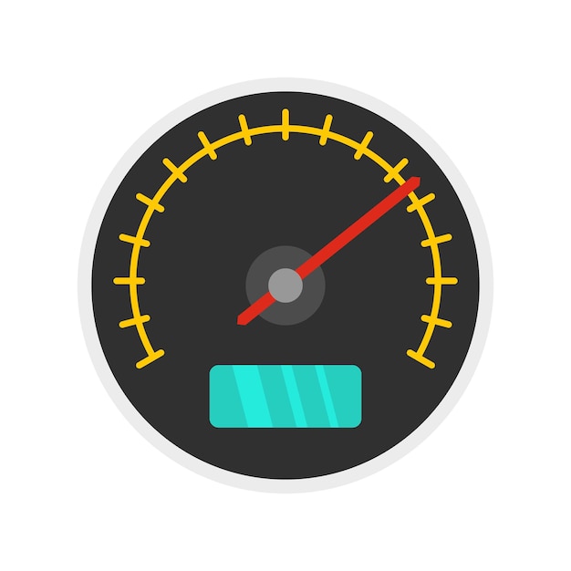 Stadsauto dashboard pictogram Vlakke afbeelding van stadsauto dashboard vector pictogram voor web geïsoleerd op wit