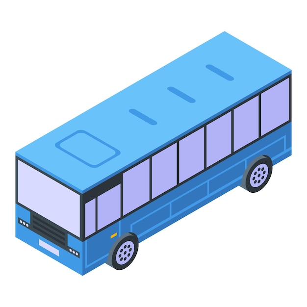 Stadsbus pictogram Isometrisch van stadsbus vector pictogram voor webdesign geïsoleerd op een witte achtergrond