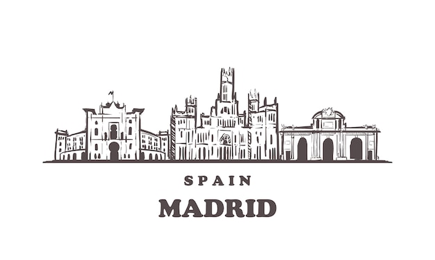 Stadsgezicht van madrid, spanje