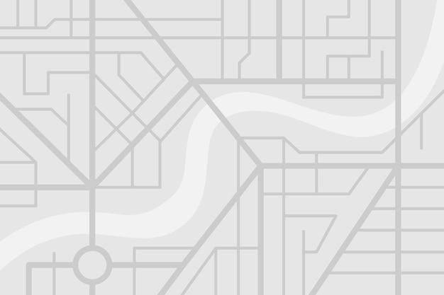 Stadsplattegrond met rivier. Vector grijze kleur eps illustratie schema