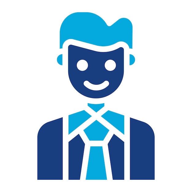 Vector staff male icon vector image can be used for staff management