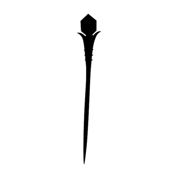 Vector staff silhouette