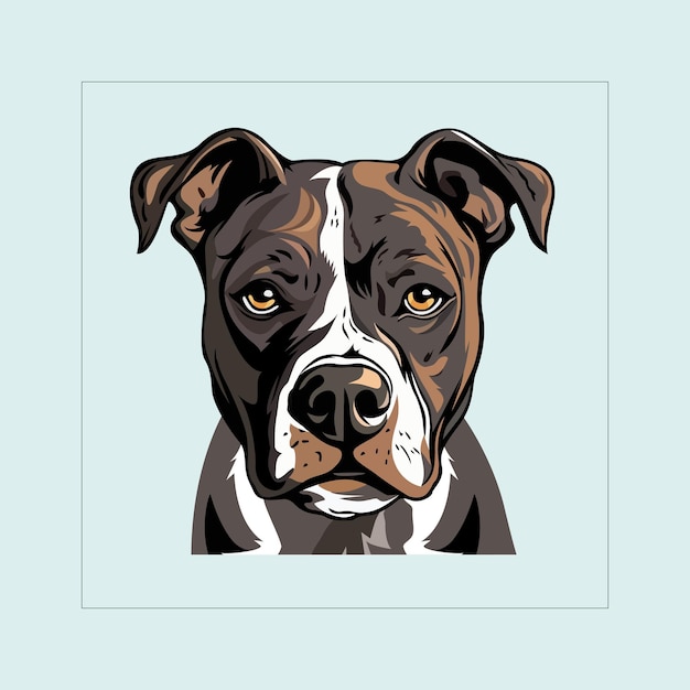 Иллюстрация вектора головы собаки Стаффордширского бультерьера
