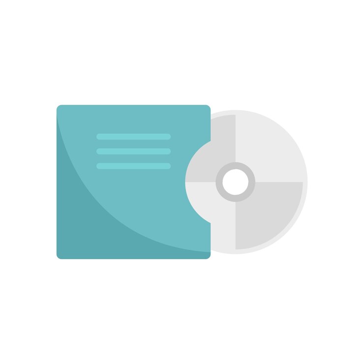 Vector stage director cd icon flat illustration of stage director cd vector icon isolated on white background