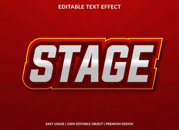 stage editable text effect template with abstract background use for business logo and brand