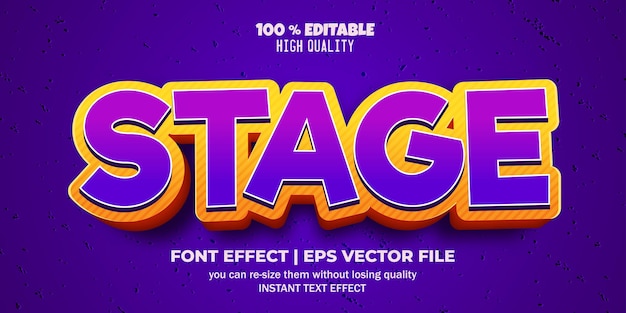 Stage editable text effect