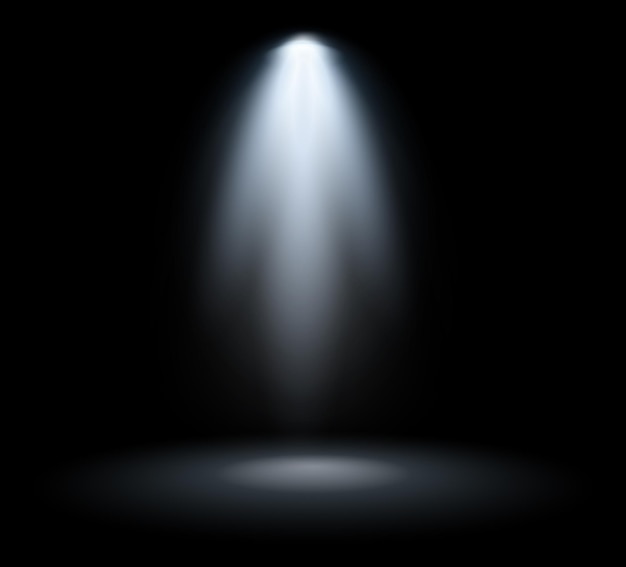 Stage light mockup realistic spotlight lamp effect