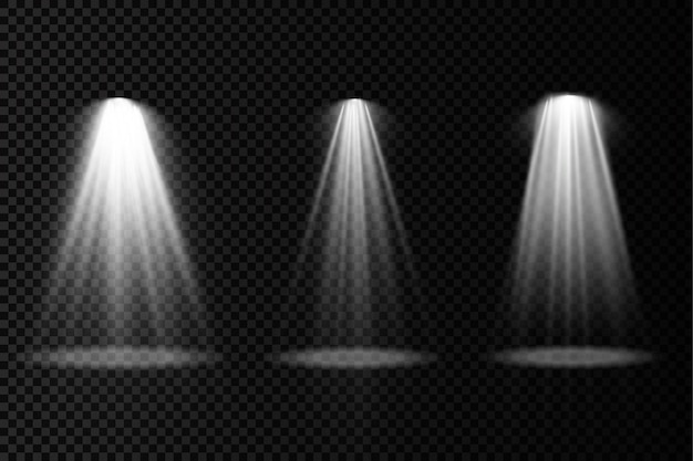 Stage lighting spotlights scene projector light effects bright white lighting with spotlight