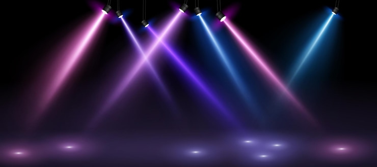 Vector stage lights background