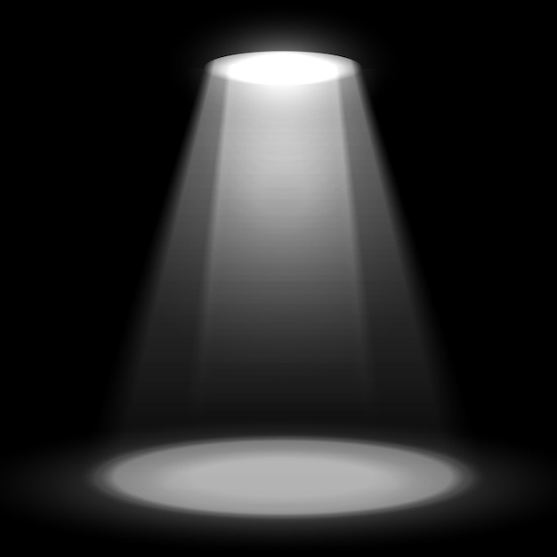 stage spotlight on dark background vector scene illuminated spotlight stage vector spotlight