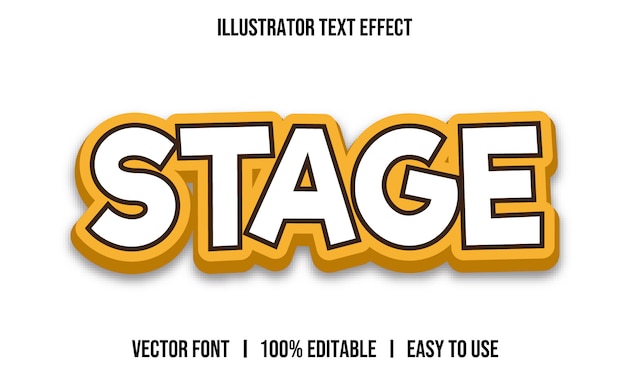 Stage  Text Effect Fully Editable