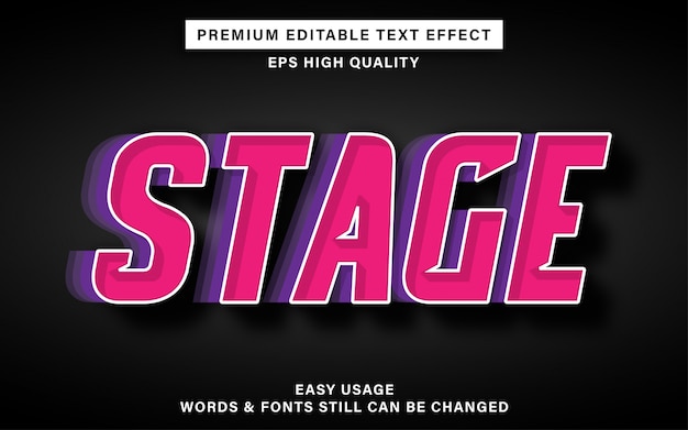 Stage text effect