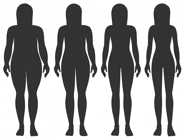 Vector stages of womans weight