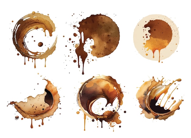 stain coffee watercolor part 1