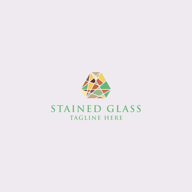 Stained glass logo letter a