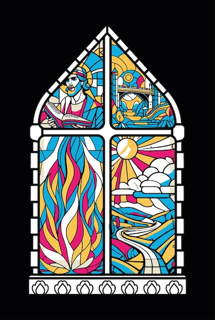 Vector stained glass