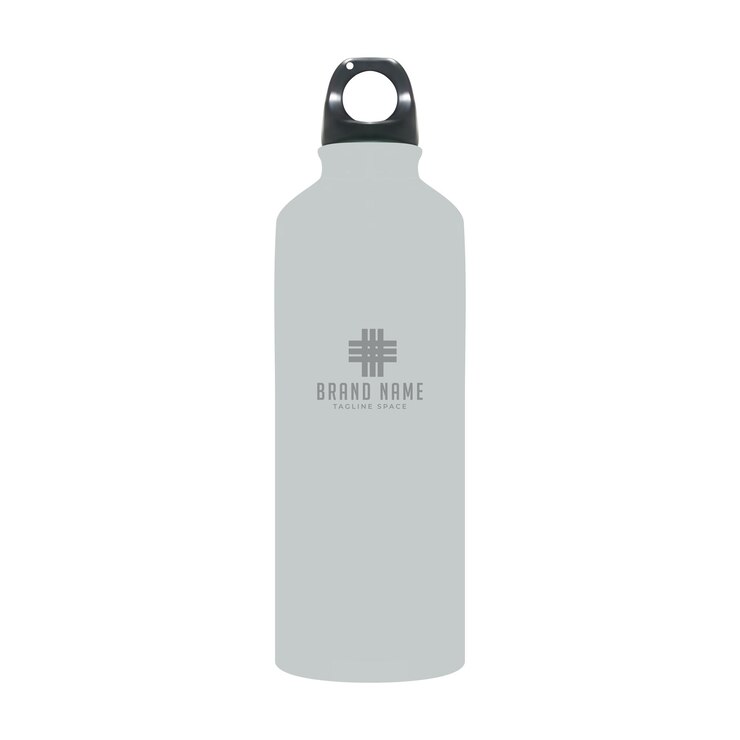 Vector stainless steel water bottle with black cap