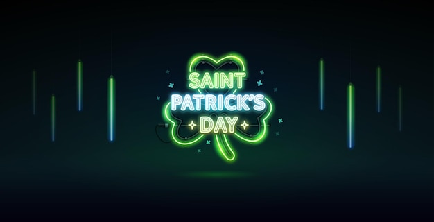 Insegna al neon di staint patrick's day