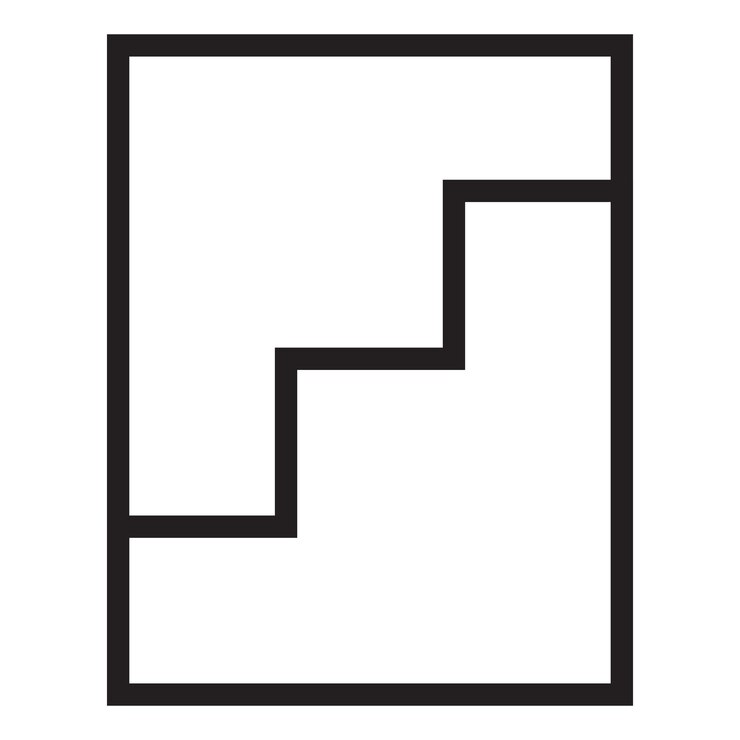 Vector staircase icon on white background