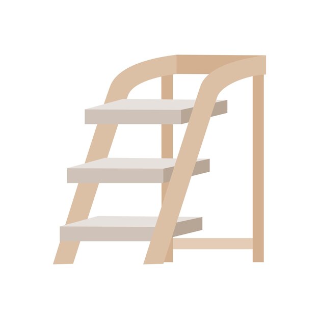 Лестница плоская иконка векторная иллюстрация современного стиля плоского дизайна, изолированного на белом фоне