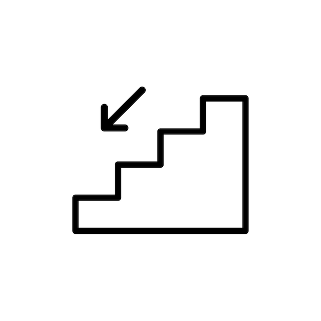 stairs icon vector design template in white background