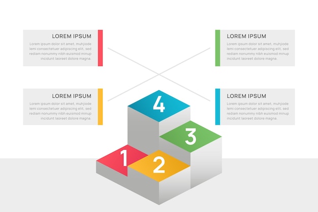 Stairs infographic template for presentation