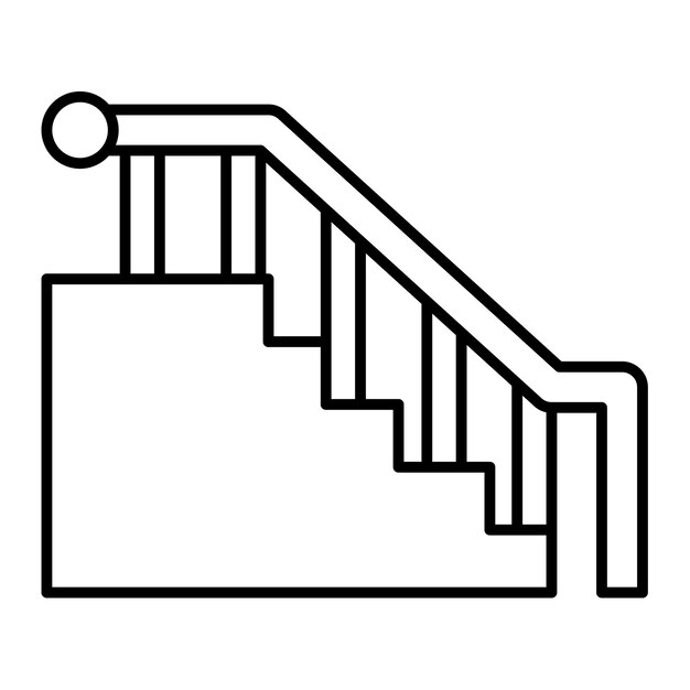 Stairs Line Illustration