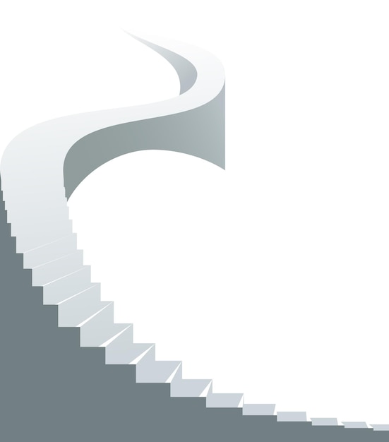 Stairway to heaven vector illustration, stairs up to success, career concept, huge stairs up.