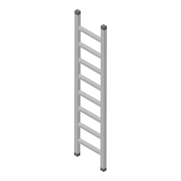 Stalen ladder pictogram Isometrisch van stalen ladder vector pictogram voor webdesign geïsoleerd op een witte achtergrond