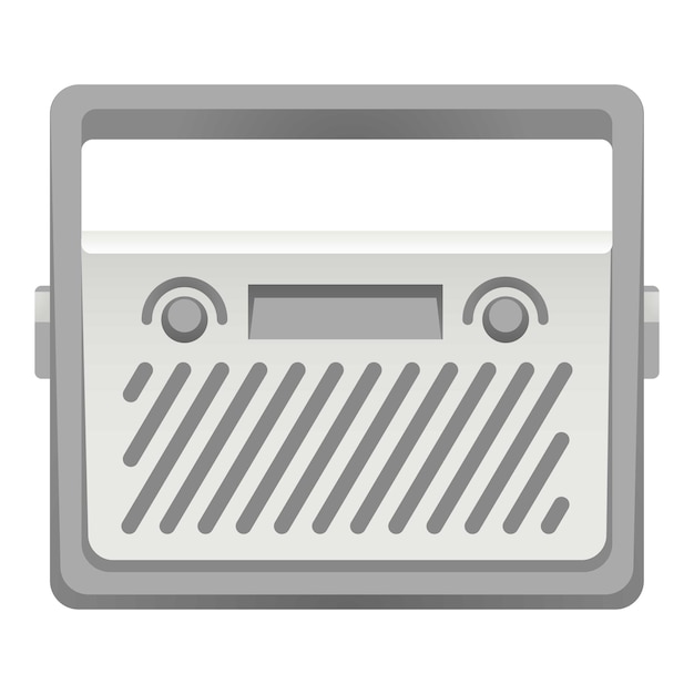 Stalen radio-pictogram Cartoon van stalen radio vector pictogram voor webdesign geïsoleerd op een witte achtergrond