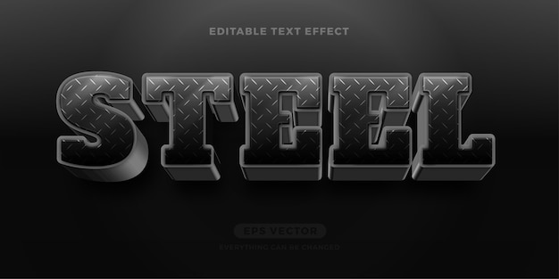 Stalen teksteffect