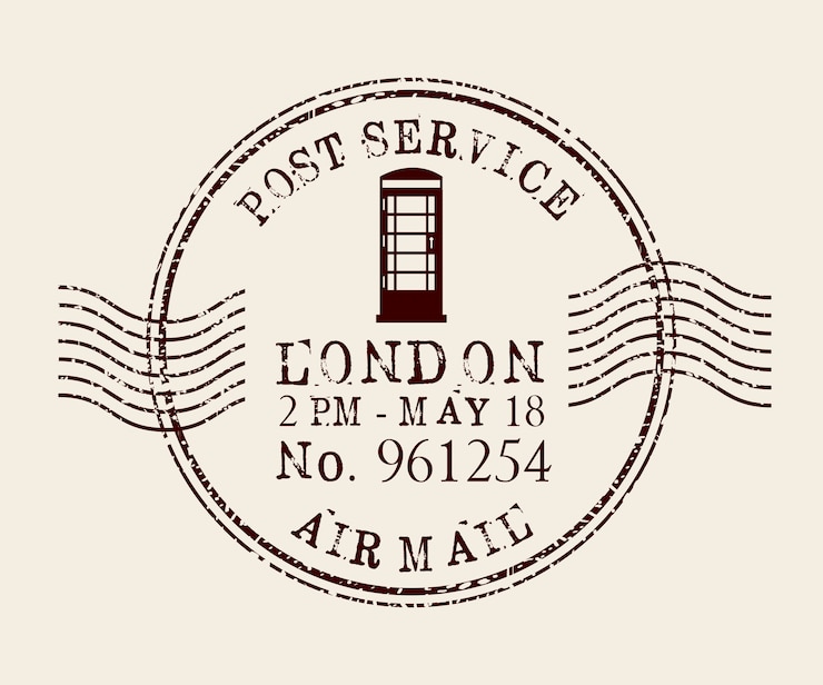Vector stamp mail design