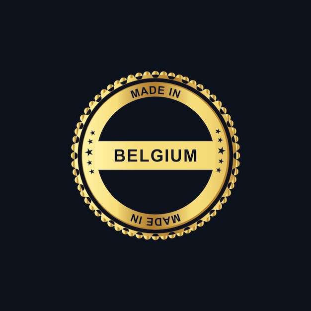 Vector stamp sticker belgium