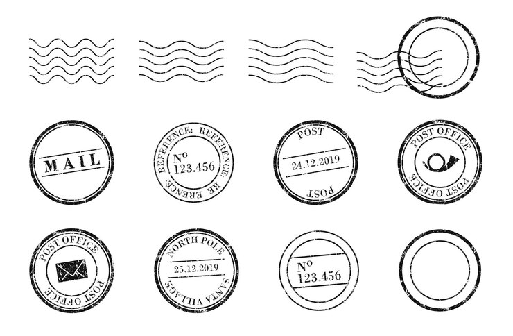 Vector stamps frames vector icon shape set stamp grunge ink rubber labels sign collection isolated on whi