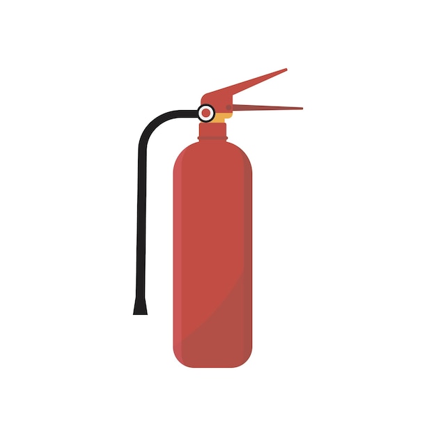 Stand alone Icon in flat style Fire Extinguisher isolated on white background