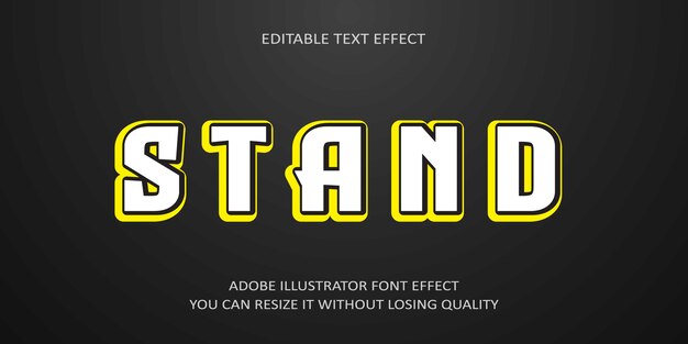 Stand Editable Text Effect