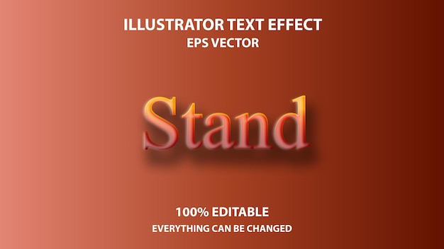 STAND EDITABLE TEXT EFFECT