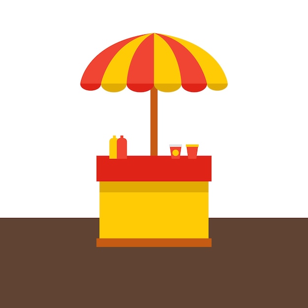 Stand food vector illustration