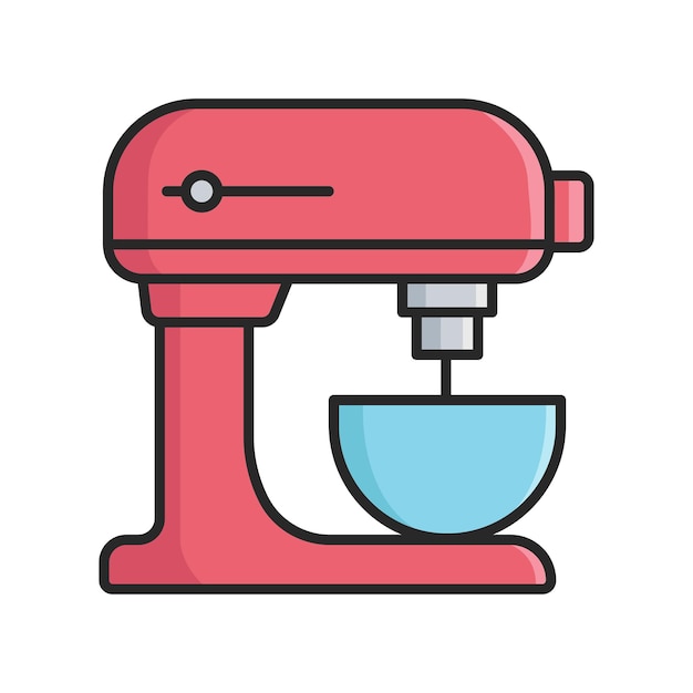 Vector stand mixer icon vector design template in white background