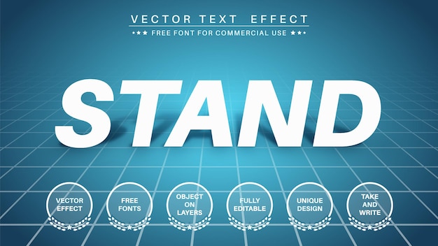 Stand shadow text effect