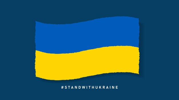 Stand with Ukraine banner Stop War campaign