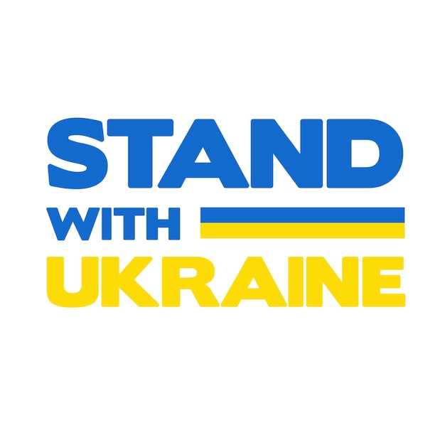 Stand with Ukraine flag vector