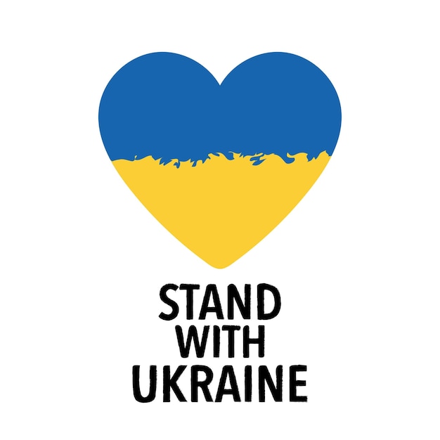 stand with Ukraine phrase words of support for Ukraine
