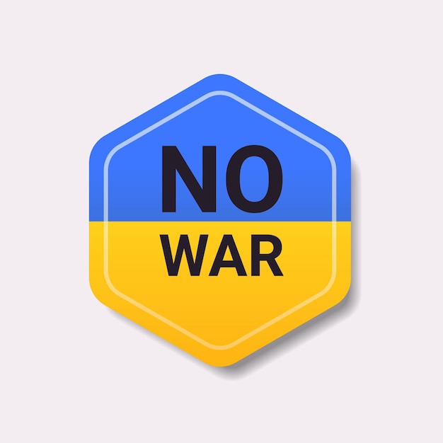 Stand with Ukraine template banner pray for Ukrainian peace save Ukraine from russia stop war sticker