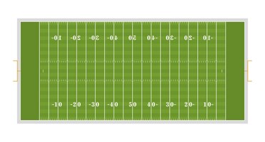Standard american football field in stadium american football field with markings and green lawn