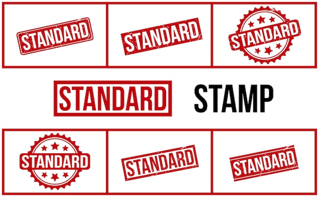 Vector standard rubber stamp set vector