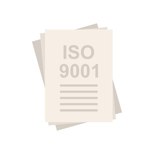 Vector standard rule icon flat vector quality policy iso process isolated